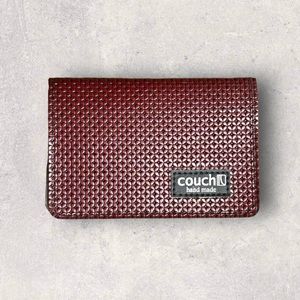 Couch Wallet Passport Card Holder Made From 80s Mercedes Benz Vinyl Oxblood